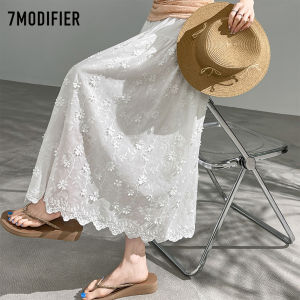 7.Modifier | Chân Váy Dài A-Line Hoa In Cao Cổ Mùa Thu