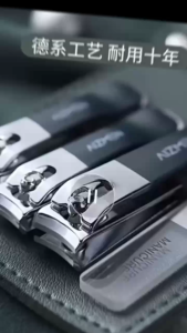 【CYT】Nail Clippers set 4 pcs with Rotating Leather Bag Professional Trimmer Pedicure Tools Manicure