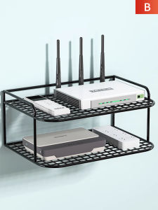 No Drill Wall Mounted Storage Shelf for Routers Set Top Boxes Wi-Fi