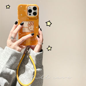 Ufull Ins Style Yellow Star Kitty Phone Case Full Cover Cute Cartoon Silicone Shell for Apple iPhone 16 pro Max Female Friendly