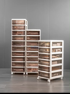 INHO L27cm (5-10 Layers) Versatile Movable Office Home Trolley Drawer Storage Cabinet With Wheels