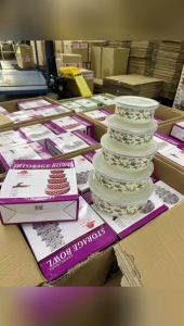 5 IN 1 SET ENAMEL PERIUK BOWL FOOD STORAGE BOX LUNCH BOX PERIUK COOKWARE BOWLS