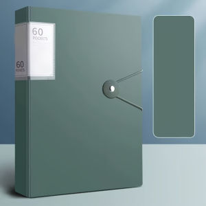 Back-to-School 60-Pocket A4 โฟลเดอร์วัสดุ PP ทนทานเหมาะสําหรับการจัดระเบียบเอกสาร Home School Office Storage หนังสือเล่มเล็กกันน้ํา