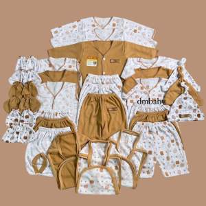 Perlengkapan Bayi Baru Lahir Hemat 39 BEST SELLER Set New Born Lengkap Baju Celana Popok Topi Kupluk Sarung Tangan Sarung Kaki - dmbabywear Parsel