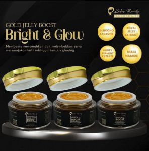 (kedasbeautymember.com) 3pcs Gold Jelly Bright & Glow Kedas Beauty By Candra Dewi Maharani COD/Bayar Ditempat