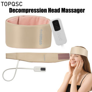 TOPQSC Head Massager Multi Functional Headache Kneading Automatic Meridian Dredging Sleep Charging Massager