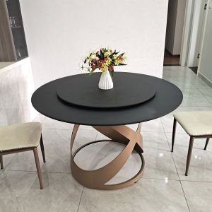2025 New Soft Leather Sheepskin Tablecloth Elastic Edge round Table Cover Waterproof Oil-resistant Rotating Plate Mat Home Restaurant