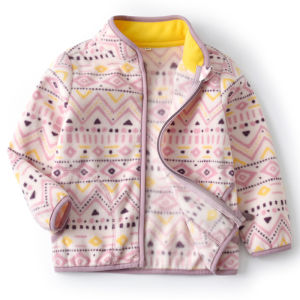 Spring Autumn New Style Fleece Jacket for Girls Children Casual Fashion Outerwear Baby Fashionable Jacket Polyester Fiber