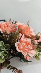 ROSE TERATAI CANTIK CABANG 7 ARTIFICIAL DAHLIA FLOWERS BUNGA PEONI EROPA BUNGA BUATAN MEJA RUMAH FESTIVAL PERNIKAHAN DEK