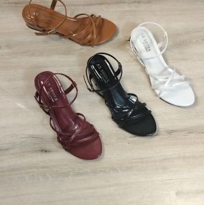 Heels Mules 3 cm Sandal Tali Kun Wanita Kekinian