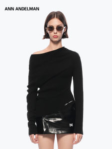 ANN ANDELMAN | Asymmetric Off-Shoulder Design Long Sleeve Top