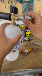 Đầu nối nhanh 1/4 inox Khớp nối nhanh 14mm Ứng dụng nối đầu béc súg lắp bình bọt tuyết ren chống xoắn dây (ren bi 1/4)