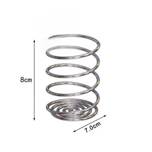Stainless Steel Spiral Toothbrush & Makeup Brush Holder 2-in-1 Bathroom Organizer for Vanity Countertop