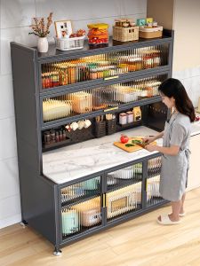 Kệ bếp đa năng liền tường nhiều tầng lưu trữ bát đĩa và đồ dùng gia đình