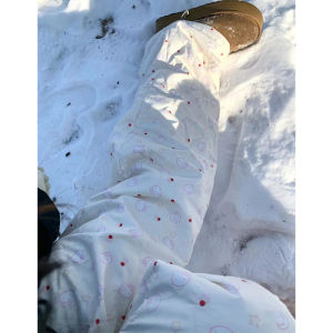 Quần Dài Cotton KT Cat Dày Ấm Áp Mùa Đông Cho Nữ Quần Dài Ống Đứng Chống Gió Chống Thấm Nước