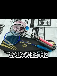 Salywee 4u G5 24-28lbs Badminton Rackets Set for Outdoor Backyard Games Including 2 Rackets with 1 Bag