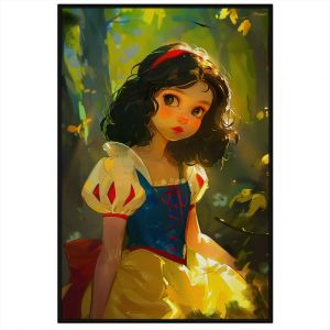 Tranh công chúa Bạch Tuyết cổ tích tranh sơn dầu cổ điển Châu Âu tranh treo tường tranh dán tường treo phòng bé gái in canvas. CGI - 554