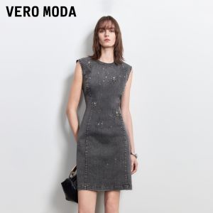 Vero Moda | New Summer Drilled Sleeveless Waist A-Line Denim Dress