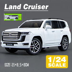 LEO 1:24 Toyota Cruiser Key Edition Diecast โมเดล รถอัลลอยด์รถยนต์ของเล่นคอลเลกชันของขวัญสําหรับเด็กชายสาว ของเล่นเด็ก