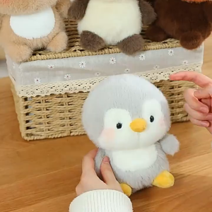 Oldlaiben Animal Plush Toy Cute Penguin Desktop Ornament Soft Rabbit Doll Toy Childrens Companionship Gift