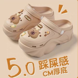 Womens Thick Bottom EVA Clog Shoes Summer Outdoor Wear Anti-slip Slipper Comfortable Home Slippers Cartoon Style