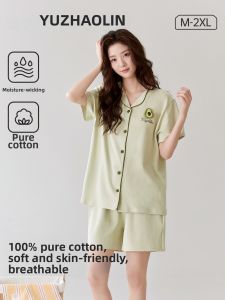 Yuzhaolin | 100 Full Cotton Summer Sleepwear Thin