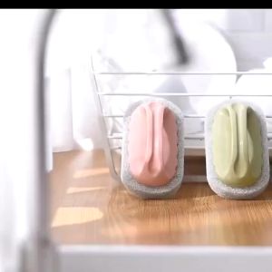 Spons Sikat Pencuci Panci Sabut Gagang Cuci Piring Pembersih Premium Serbaguna