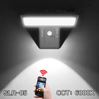 Solar Outdoor Lights 90LED Motion Sensor with Control 3 Color 4Modes Security Flood Waterproof Light for Porch Yard Garden