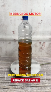 REPACK 1 Liter Pertamina Meditran 40 Drum API CD Oli Mobil Mesin Diesel Pelumas Original