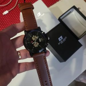 JAM TANGAN PRIA DEWASA 2024 SWISS TALI KULIT CRONO VARIASI KASUAL KUARSA FORMAL SA-83674 BISA COD