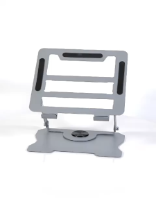 🇸🇬 Ready Stock Stepless Laptop Stand Ergonomic Notebook Tablet 360° Rotating Foldable Carbon Steel Adjustable Height