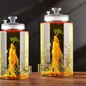 KuaKe | High Quality Thickened Glass Wine Bottle With Faucet