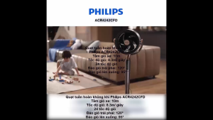 Quạt tuần hoàn không khí Serial 4000 động cơ biến tần cao cấp. Thương hiệu Hà Lan nổi tiếng Philips - ACR4242CFD - BẢO HÀNH 2 NĂM