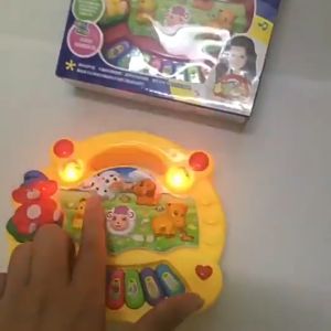 Đồ chơi đàn piano hình động vật chạy pin phát nhạc động vật và đèn sáng cho bé-đồ chơi giáo dục sớm đa màu sắc cho bé