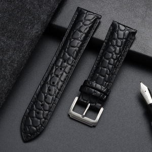 12/14/16/17/18/19/20/21/22/24mm Crocodile Pattern Design Leather Watch Band Business Strap Universal Men Women Replace Bracelets