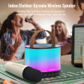 Orashare BS06 Wireless Karaoke Speaker With Mic 360° Stereo Sound Outdoor Bluetooth Speaker With RGB Light Home Karaoke Set For Party Portable Speaker Outdoor/ Indoor. 