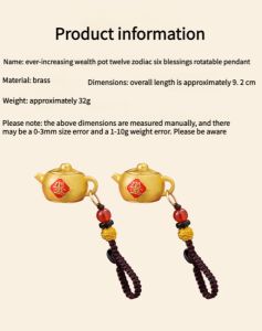 ✨Zodiac Hand-held Rotating Pendant Keychain Pendant