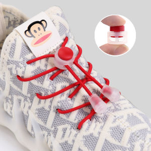 1 Pair No Tie Shoelaces Elastic Shoe Laces Round Press The Spring Lock Lazy Shoes Lace Used For Sneakers Shoelace Without Ties