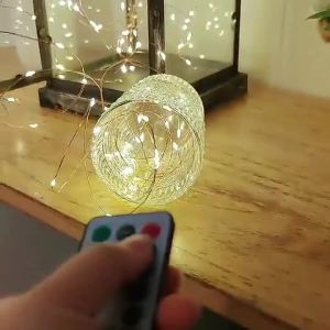 Remote Control USB LED Fairy Lights Holiday Garland Copper/Silver Wire String Lamp Bedroom Decoration for Christmas Tree Wedding