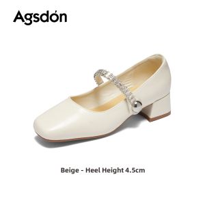 Agsdon | Summer Thick Heel Square Toe Mary Jane Shoes