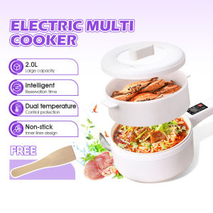 2L Electric Cooking Pot Fast Boil Non Stick Hot Pot 700W Multifunctional Kitchen Dormitory Noodles Pot Periuk Nasi Pot 電煮锅