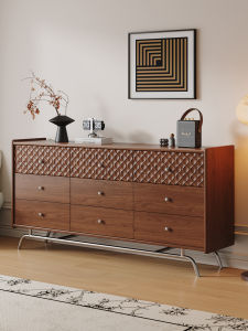 QUYUAN | Vintage Solid Wood Storage Cabinet for Small Homes