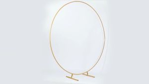 Round flower Arch Wedding Stand Flower Rack Circle Arch Gold Backdrop Easy to install European style wedding American style wedding