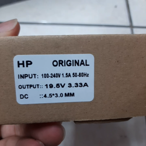 Charger Laptop Original HP Series 14 14S Pavillion Envy TPN X360 Elitebook ProBook 19.5V | 2.31A | 3.33A | 45W | 65W | Connector 4.5x3.0mm
