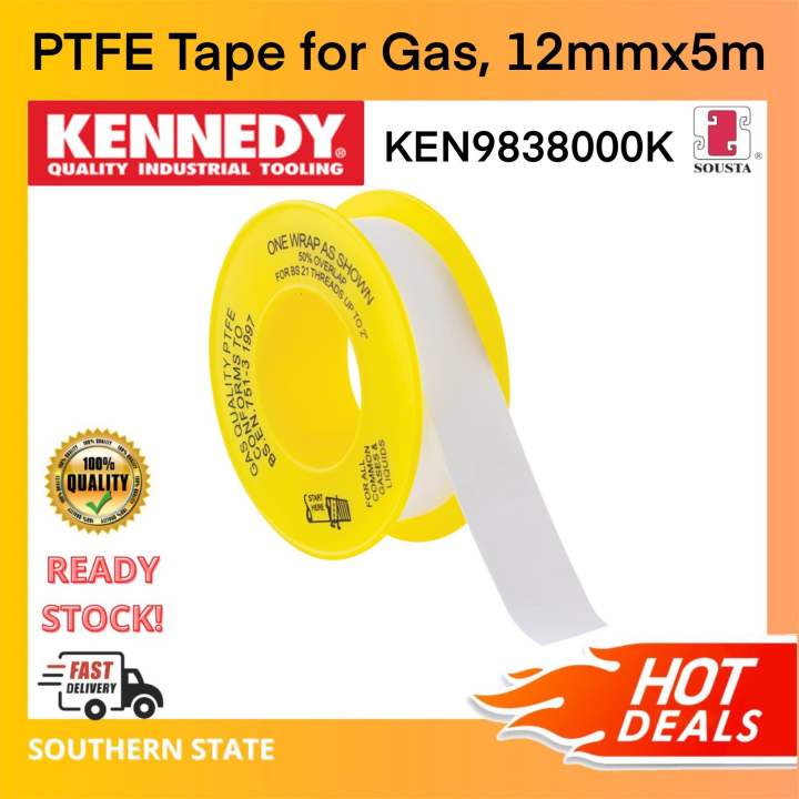 Kennedy PTFE Tape for Gas, 12mmx5m KEN9838000K Lazada