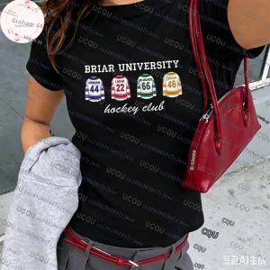 Áo Thun Cotton Nam Câu Lạc Bộ Khúc Côn Cầu Jersey Tay Ngắn Thoáng Khí Đại Học Thể Thao Người Yêu Quà Tặng Ngoài Khuôn Viên Trường Đại Học Briar Lãng Mạn Graham 44