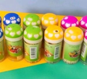 TUSUK GIGI DENGAN WADAH TABUNG-pembersih gigi 12 pc