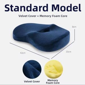 Memory Foam Velvet Office Cushion for Long Sitting Support