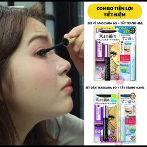 Set Mascara Dày Rậm Mi Và Tẩy Trang Nhanh Làn Mi Kissme Heroine Make ( Combo Mascara 6G Và Tẩy Trang Mi 4mL )