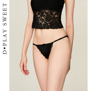 D-PLAY | Silk and Lace Silk Crotch Pants